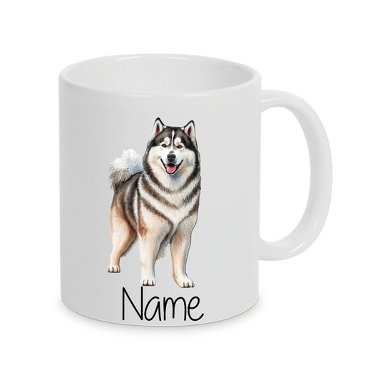 Alaskan Malamute -Personalisierte Tasse Hunderasse - Individuell gestaltbar mit Namen oder Wunschtext - Geschenk
