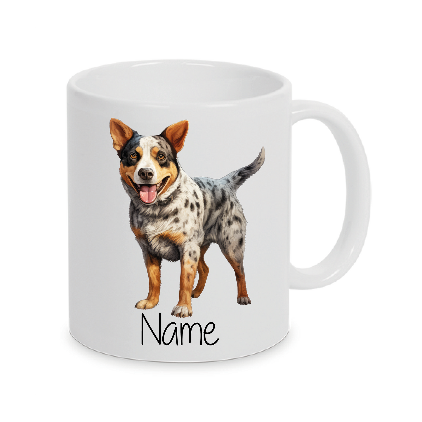 Australian Stumpy Tail Cattledog-Personalisierte Tasse Hunderasse - Individuell gestaltbar mit Namen oder Wunschtext