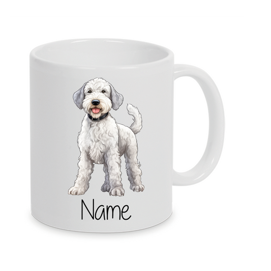 Bedlington Terrier -Personalisierte Tasse Hunderasse  mit Namen / Wunschtext