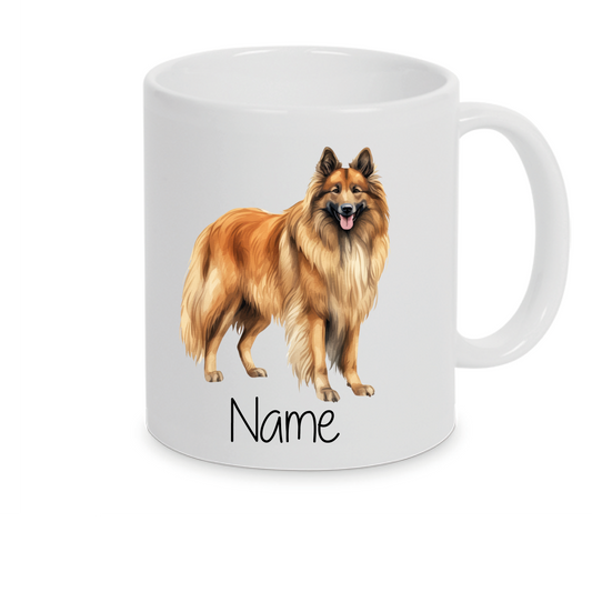 Belgischer Tervuren  Schäferhund-Personalisierte Tasse Hunderasse  mit Namen / Wunschtext