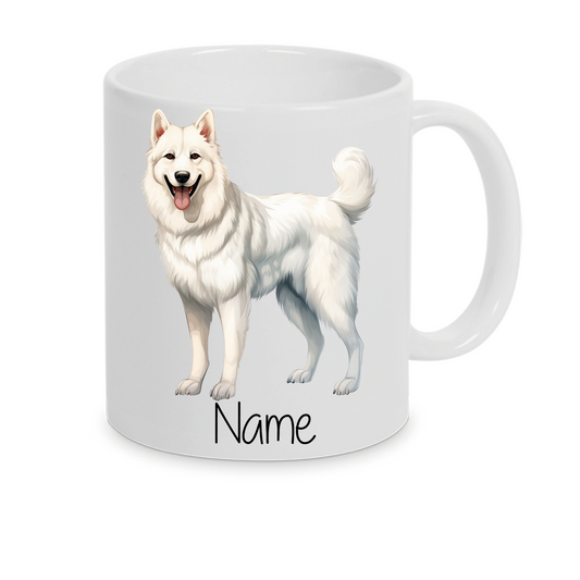 American White Shepard Weißer Schäferhund  -Personalisierte Tasse Hunderasse - Individuell gestaltbar mit Namen oder Wunschtext