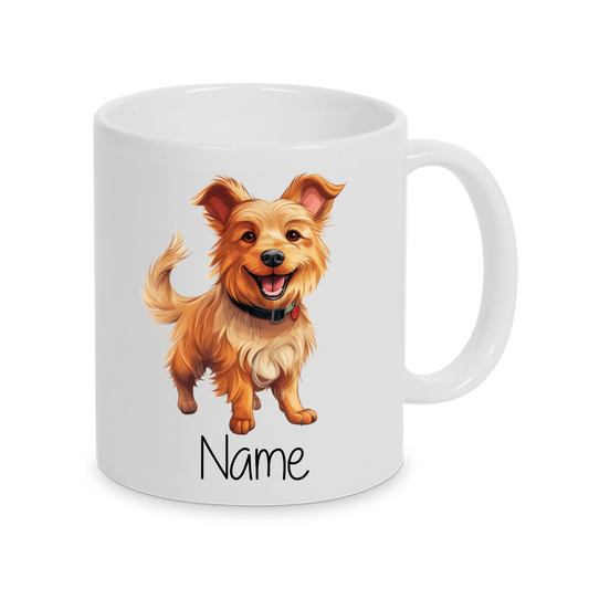 Australian Terrier -Personalisierte Tasse Hunderasse - Individuell gestaltbar mit Namen oder Wunschtext
