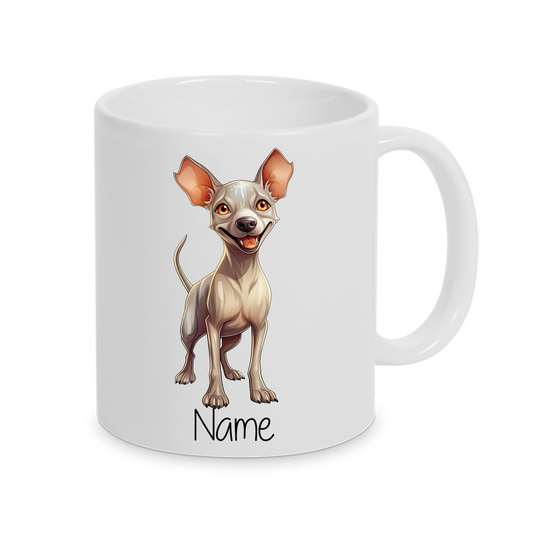 American Hairless Terrier -Personalisierte Tasse Hunderasse - Individuell gestaltbar mit Namen oder Wunschtext - Geschenk