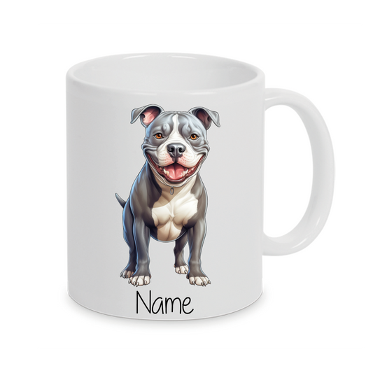 American Pit Bull Terrier -Personalisierte Tasse Hunderasse - Individuell gestaltbar mit Namen oder Wunschtext - Geschenk