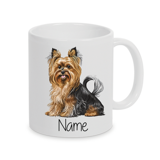Biewer Terrier -Personalisierte Tasse Hunderasse  mit Namen / Wunschtext