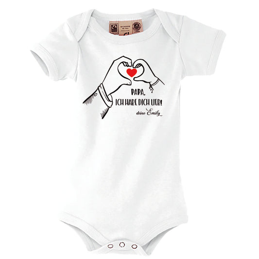 Personalisierter Babybody zum Vatertag – Geschenk von Baby an Papa mit Name