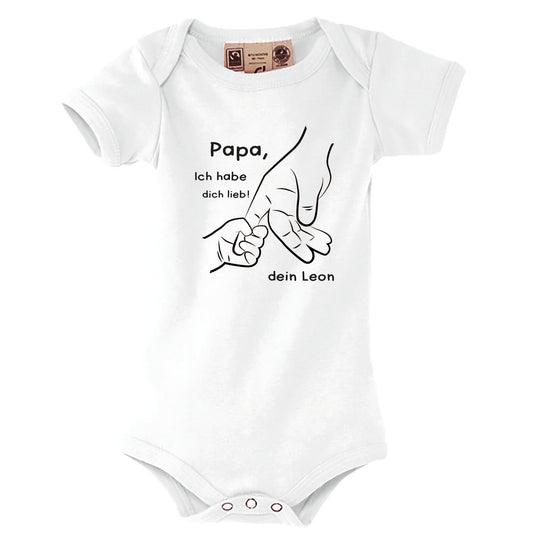 Personalisierter Babybody zum Vatertag – Geschenk von Baby an Papa mit Name