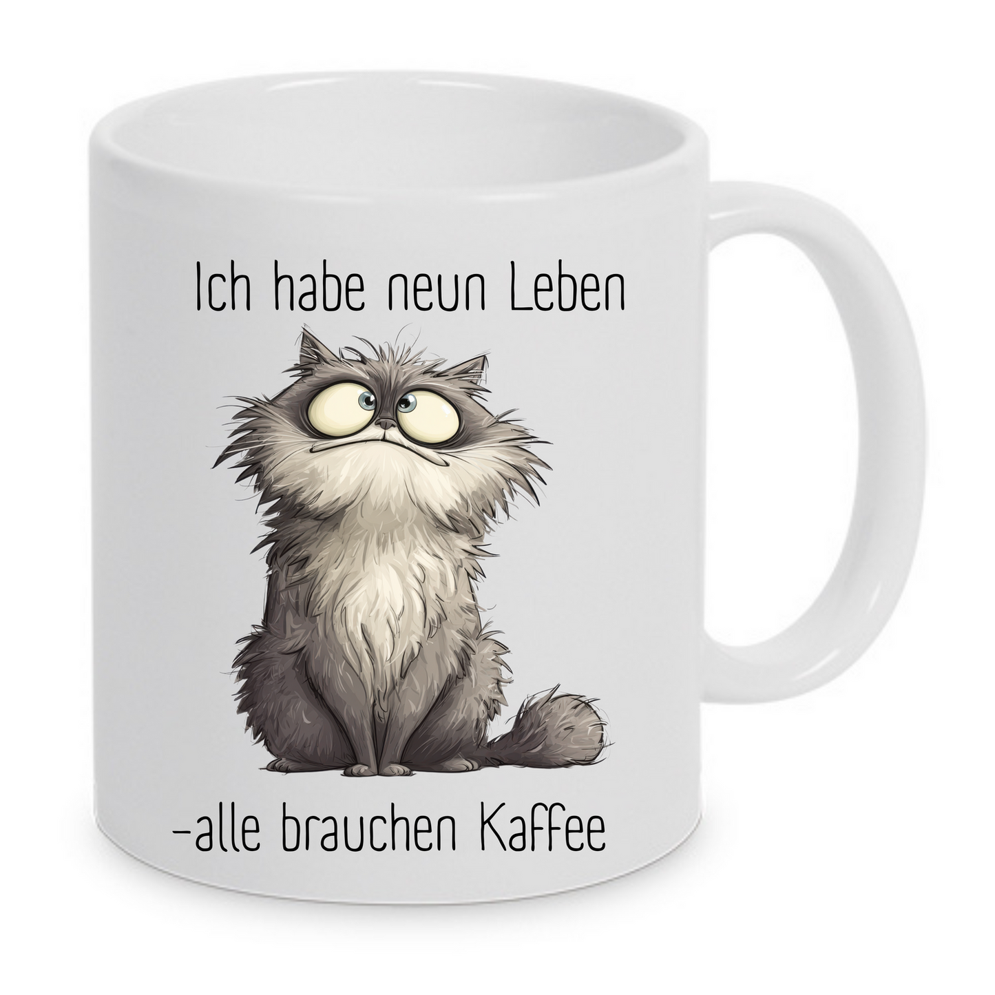 Personalisierte Katzen-Tasse mit Wunschname – Geschenk für Katzenliebhaber & Kaffeefans