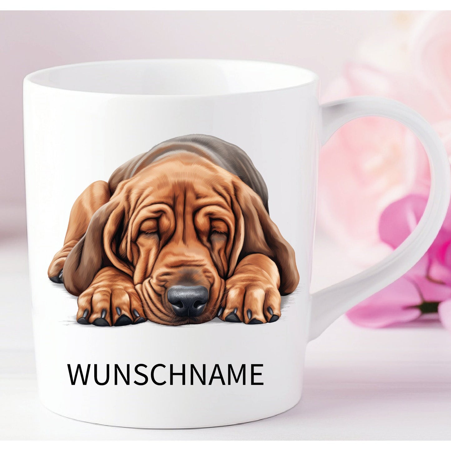 Basset Hound Tasse Hund Dogmom personalisiert mit Name oder Wunschtext